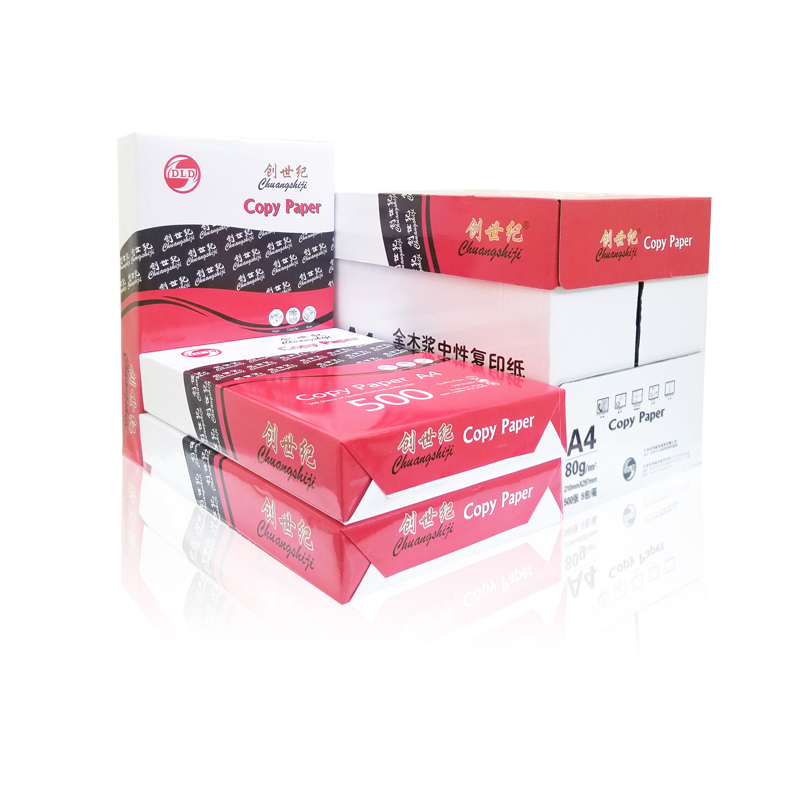 创世纪（红色） A4 80G多功能复印纸 500张/包 5包/箱(共2500张)