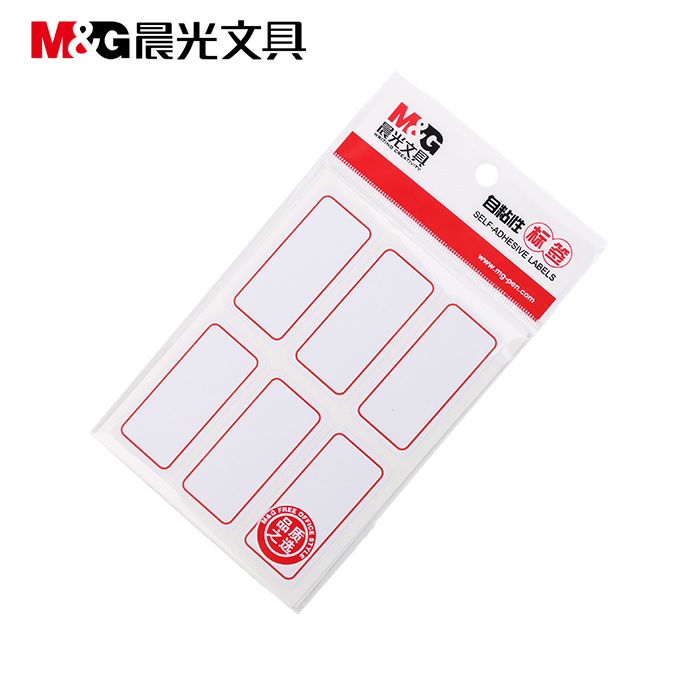 晨光(M&G)文具6枚*10页红框自粘性标签贴纸 便利便签条 百事贴 价格条标签贴YT-05