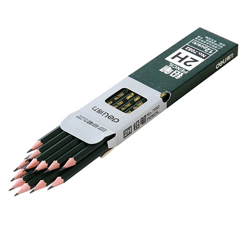 得力(deli)7082 铅笔 安全石墨铅芯 12支/盒  3盒装