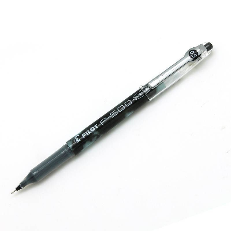 PILOT百乐中性笔BL-P50/P500 P700 0.5mm 0.7mm针管考试水笔顺滑型 P500黑色 0.5mm 单支装