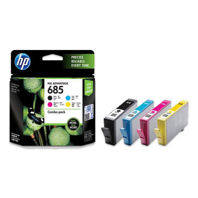 惠普（HP）F6V35AA 685 黑色彩色套装(1黑3彩单盒装适用hp4615AiO、4625552535256525)