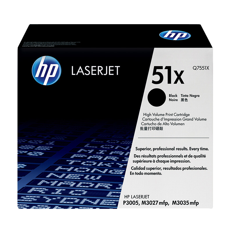 惠普（HP）LaserJet Q7551X 黑色硒鼓 51X（适用LaserJetM3027/M3035MFP系列P3005系列）