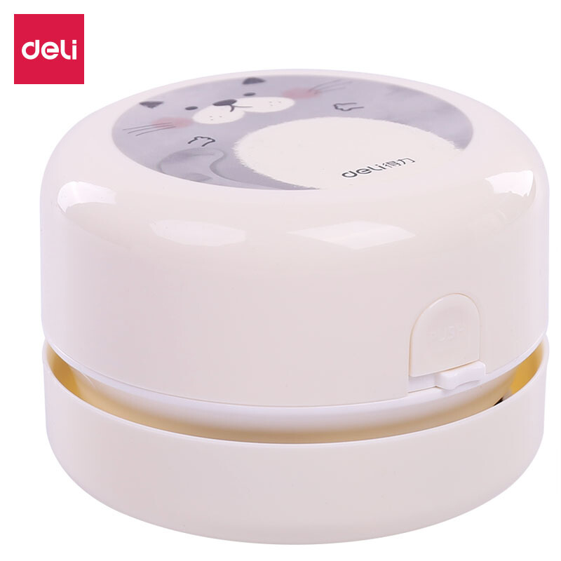 得力(deli)强吸力桌面吸尘器 18883卡通白