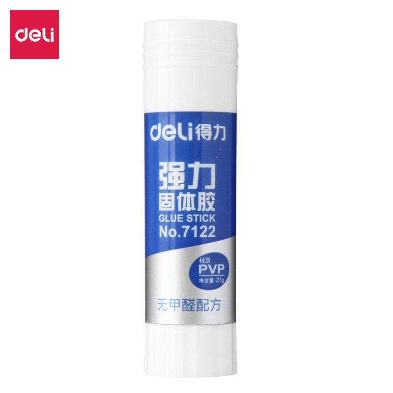 得力（deli）  7122 21g强粘性PVP材质固体胶水 12只装 