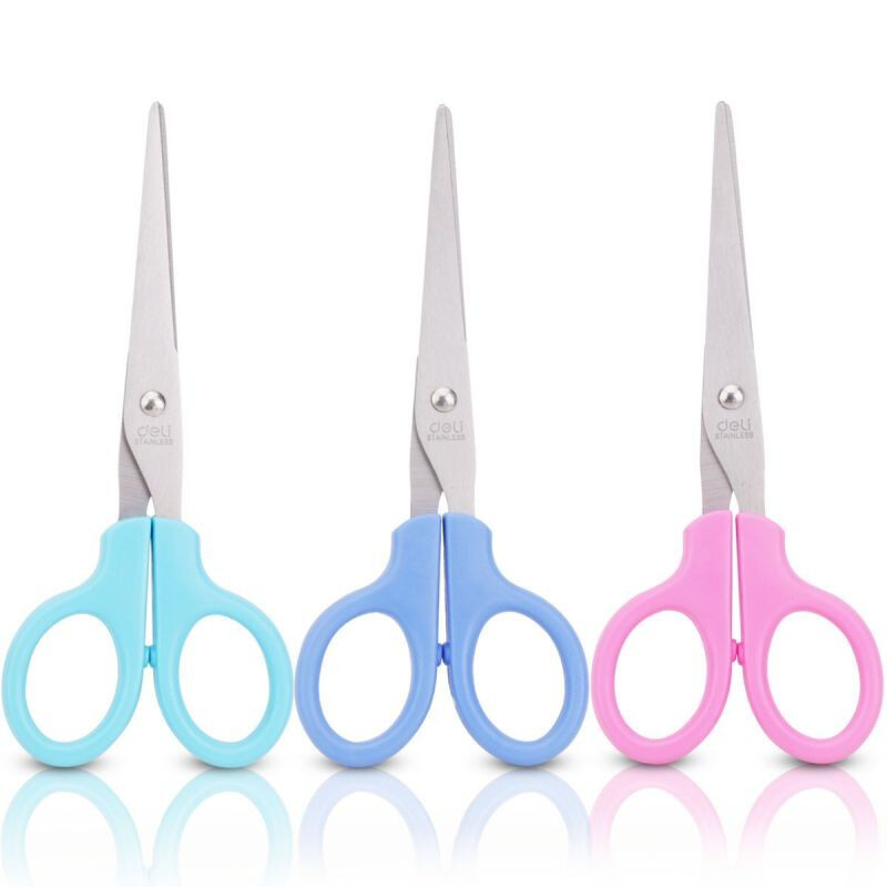 得力（deli） 办公剪刀颜色随机6把 0605