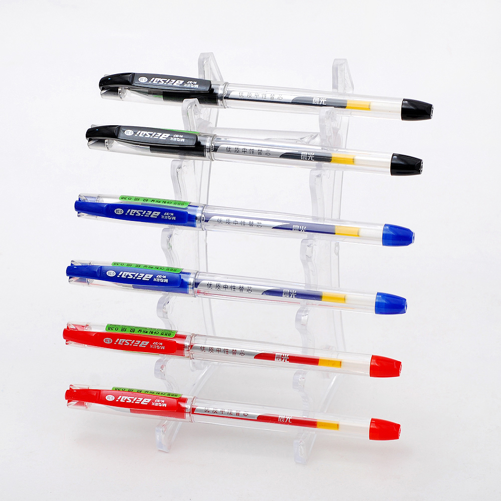 晨光(M&G)文具0.38mm黑色中性笔 财务专用葫芦头签字笔K37黑0.38