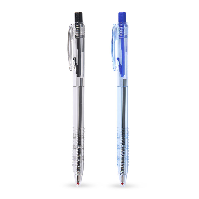 晨光(M&G)0.7mm黑色/蓝色头按动圆珠笔中油笔原子笔 BP0048黑0.7