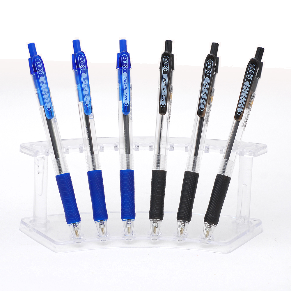 晨光(M&G)文具0.7mm黑色按动圆珠笔 办公子弹头原子笔 中油笔 BP8106黑0.7