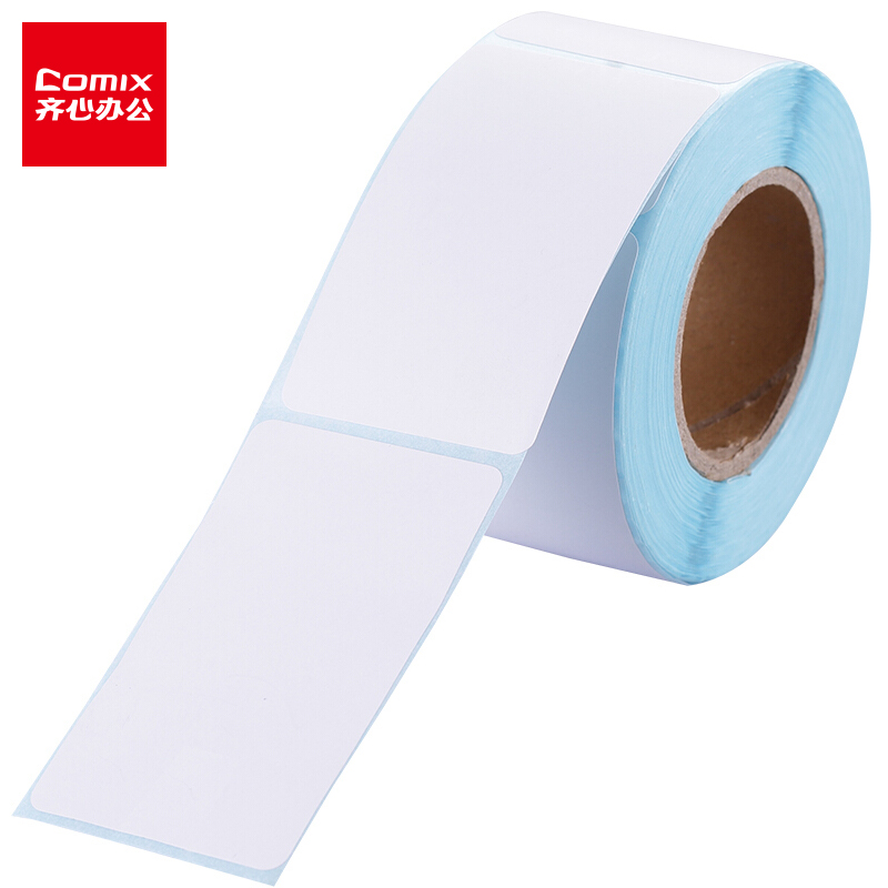 齐心(Comix) 40*70mm 300张/单卷 C6427 热敏三防打印不干胶纸适用于超市、药店、服装店、奶茶店