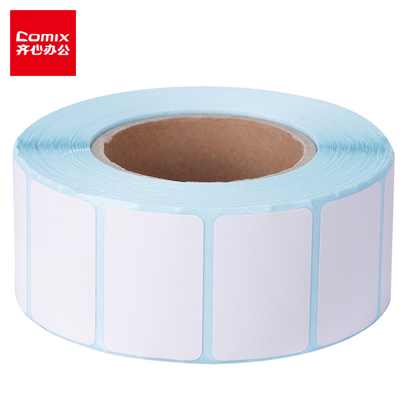 齐心(Comix) 30*20mm 1000张/单卷 C6426 热敏三防打印不干胶纸适用于超市、药店、服装店、奶茶店