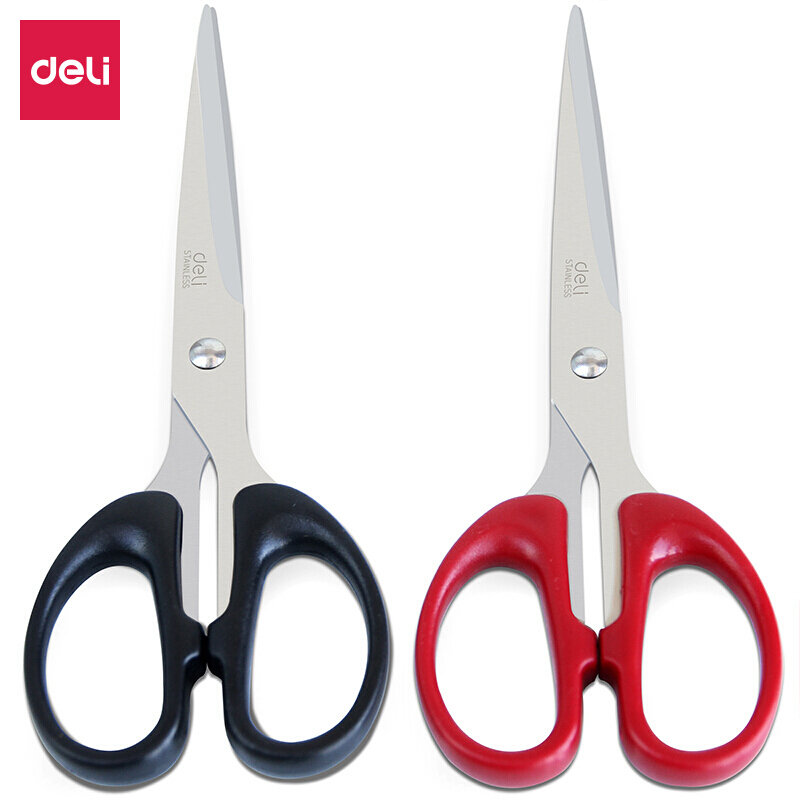 得力(deli)6009(颜色随机) 180mm剪刀 