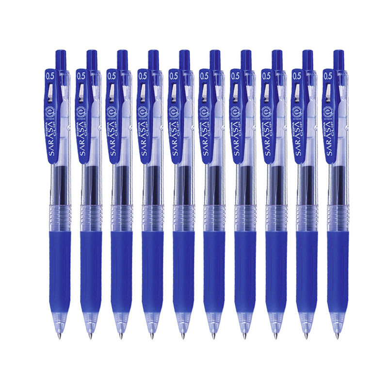 斑马（ZEBRA）JJ15 按动中性笔 0.5mm 蓝色10支装