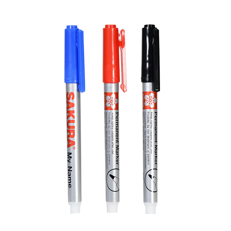 樱花(SAKURA)单头油性记号笔中性笔签字笔马克笔勾线笔光盘笔MyName3色3支套装