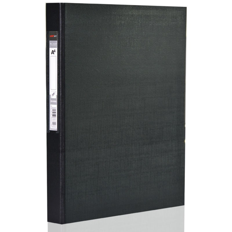 远生（USign） A4纸板文件夹 加厚强力长押板夹 资料试卷收纳夹A4单长强力夹505A黑色