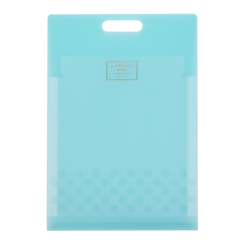 国誉(KOKUYO)淡彩曲奇学生薄款竖款松紧风琴包/资料册/文件夹/收纳袋A45层6页蓝色WSG-DFC65B