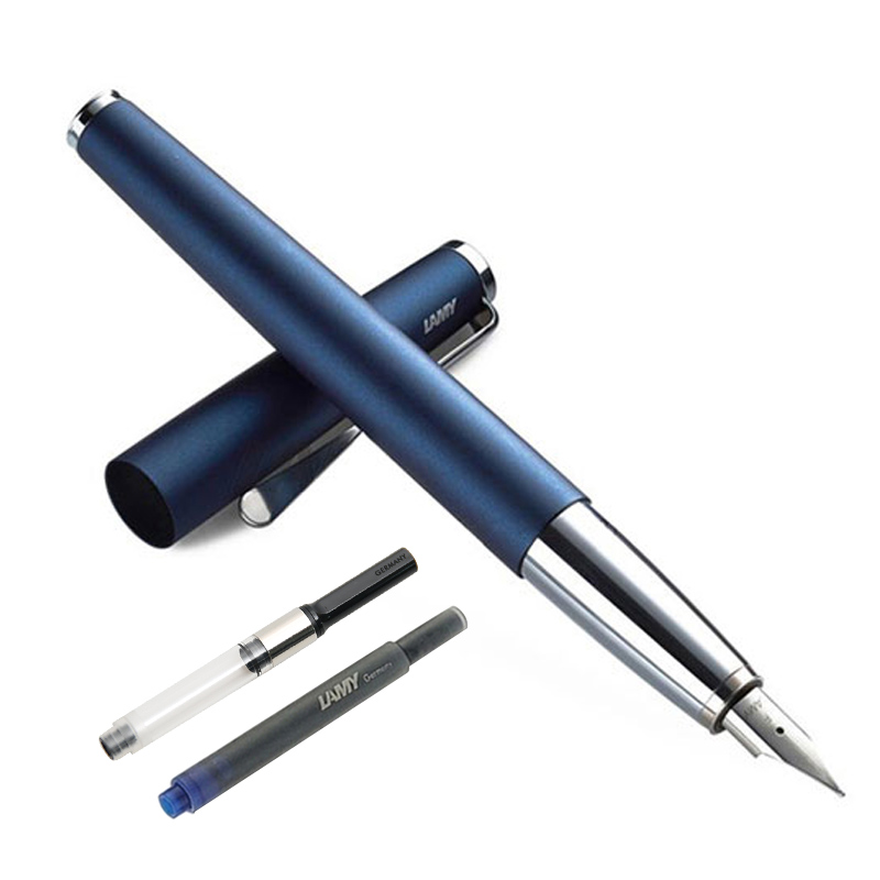 凌美LAMY Studio演艺系列男女商务送礼礼品钢笔帝国蓝礼盒套装（含EF尖钢笔1支、吸墨器1支、墨水胆1支）