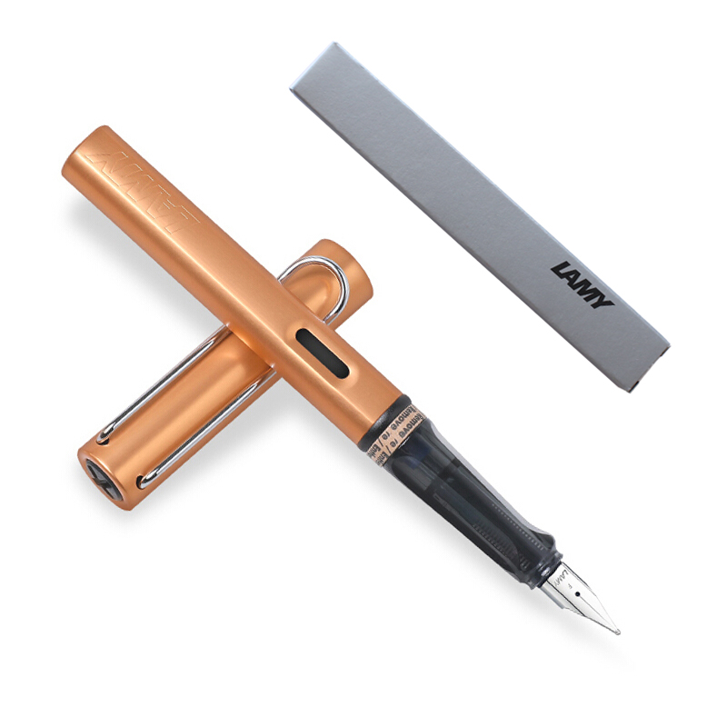 凌美(LAMY)钢笔签字笔墨水笔Al-star恒星办公礼品笔19年限量款赤金色F尖（银灰环保盒装）