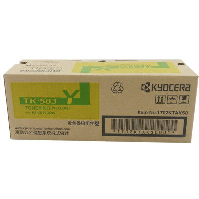 京瓷（KYOCERA） TK-583Y 黄色墨粉盒 适用京瓷FS-5150DN激光打印机
