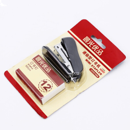 晨光(M&G)文具12#小型便携订书机 优品系列办公学习办公迷你订书器组合套装(订书器+订书钉) ABS91668