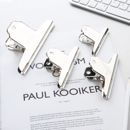 晨光(M&G)文具102mm山形票夹 办公金属财务票据夹 不锈钢夹子画板夹 3个装ABS92638