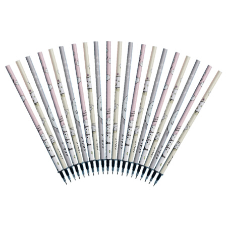 晨光(M&G)文具黑色0.5mm中性笔芯 全针管办公学习签字笔替芯 萌宠小物系列水笔芯 20支/盒4318