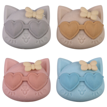 晨光(M&G)文具趣味造型橡皮 办公学习考试橡皮擦 喵屋喵力星球系列可爱橡皮 4个装