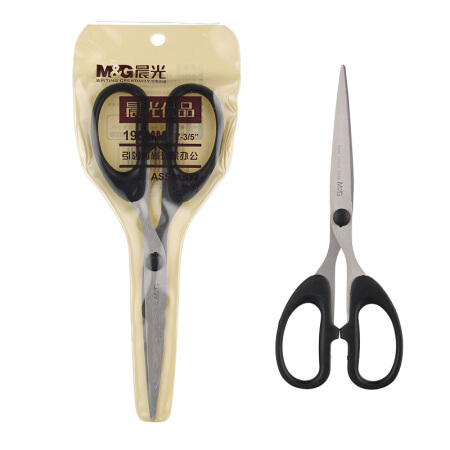 晨光(M&G)文具黑色195mm经典家居剪刀 办公学习手工剪纸刀办公剪子 单把装ASS91312