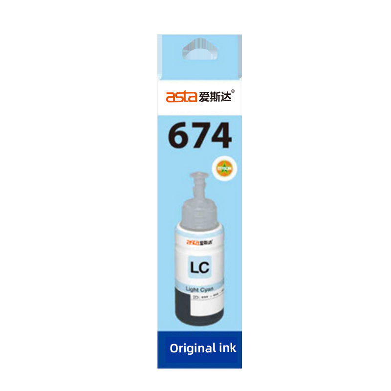 爱斯达  T674浅蓝色墨水 适用爱普生Epson L1800 L801 L805 L810 L850连供打印机 674系列墨水