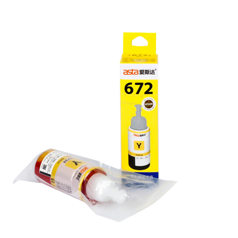 爱斯达  T672黄色墨水 适用爱普生L1300 L313 L310 L301 L360 L363 L455 L551 L565墨仓式打印机