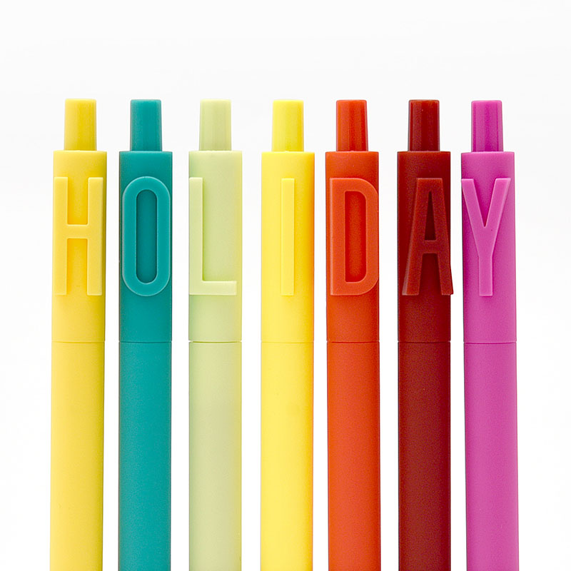 KACO 字母数字按动中性笔0.5黑 字母M-绿色笔杆 糖果色创意按动水笔签字笔彩色笔杆中性笔 黑色笔芯 