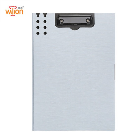 惠朗（huilang）A4竖式折页板夹会议夹灰色加厚硬文件夹诗朗诵签约夹板试卷资料收纳夹菜单夹 文件收纳 7055