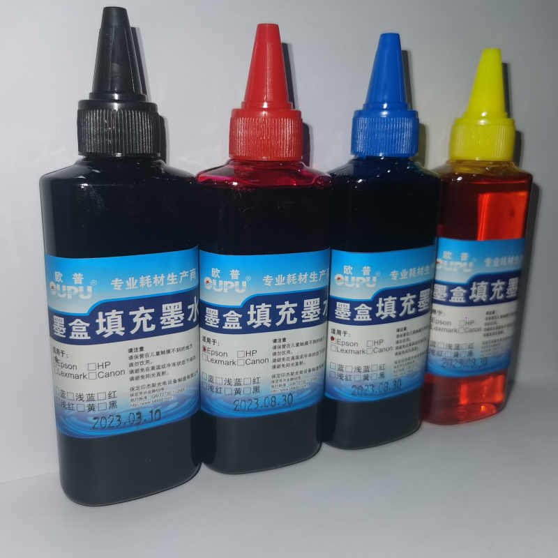欧普 L310墨水100ml 适用EPSON L310 L380 L313 L130 L383 L1300  4色套装