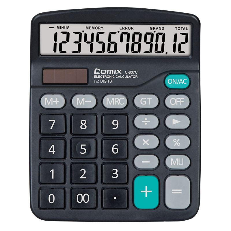 齐心 普通办公计算器 C-837C 黑