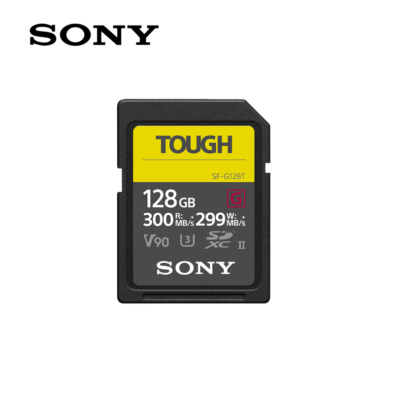 索尼（SONY）128GB SD存储卡 SF-G128T/T1 SF-G系列 TOUGH规格三防卡 读取300MB/S写入299MB/S 相机内存卡